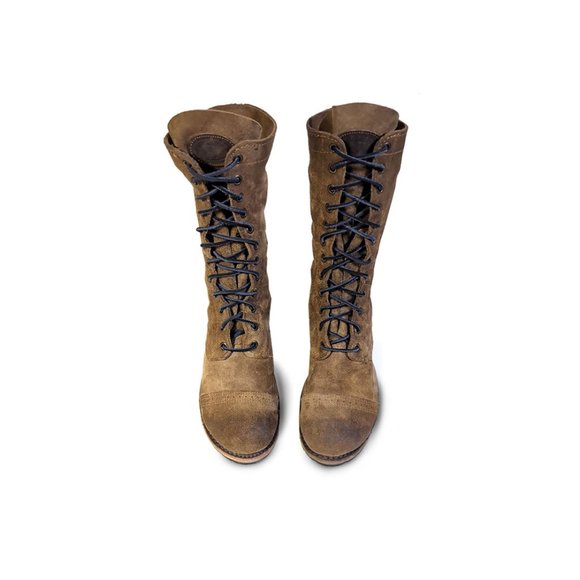 Walk Over Vintage Shoe Co USA Brown Combat Boot Lug Size 9 - Picture 3 of 10